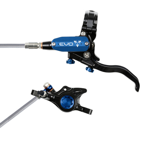 Hope EVO X2 Disc Brake-Left-Black / Blue-Braided-BRINK