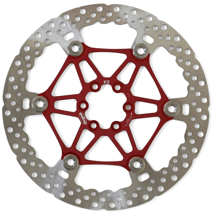 Hope Moto V2 Floating Rotor-6 Bolt-183mm-Red-BRINK