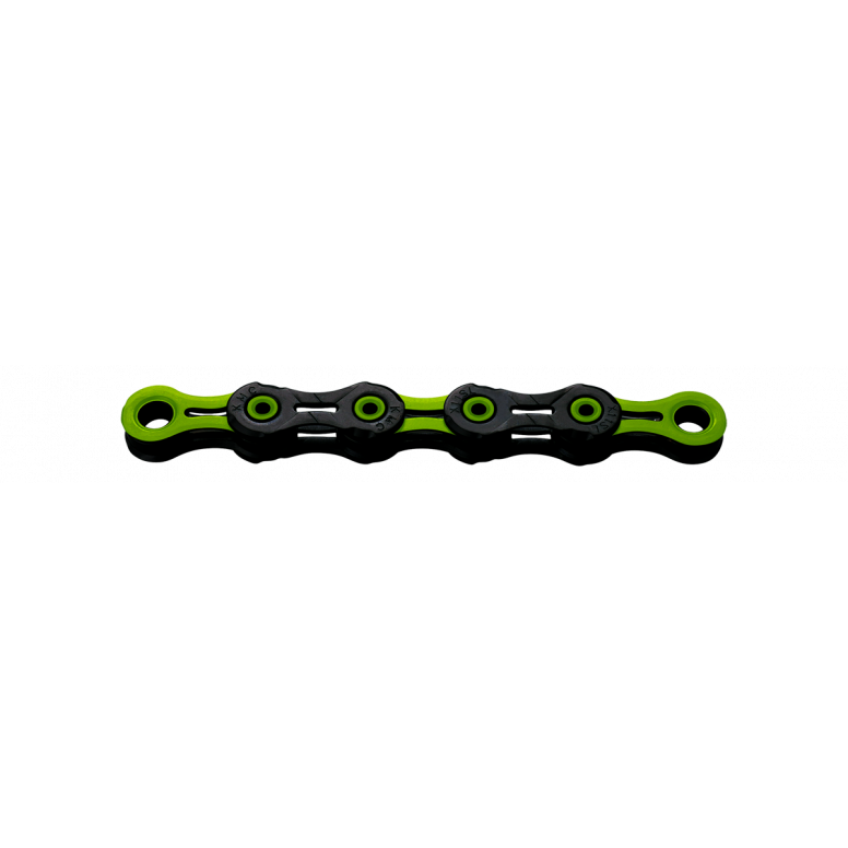 KMC DLC 11 Chain-11sp-118L-Black / Green-BRINK