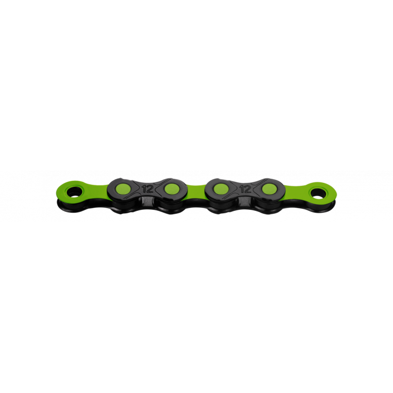 KMC DLC 12 Chain-12sp-118L-Black / Green-BRINK