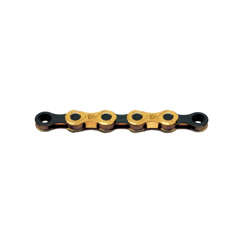 KMC X12-L Waxed Chain-12sp - Shimano-126L-Black / Gold-BRINK