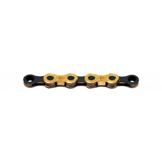 KMC X12-L Waxed Chain-12sp - Shimano-126L-Black / Gold-BRINK