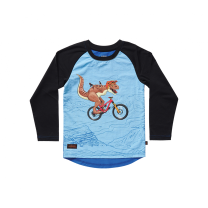 Kids Ride Shotgun Dialled Dino Windproof Kids MTB Jersey-2 years-BRINK