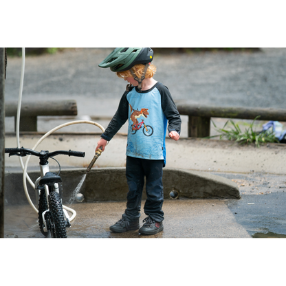 Kids Ride Shotgun Dialled Dino Windproof Kids MTB Jersey-BRINK