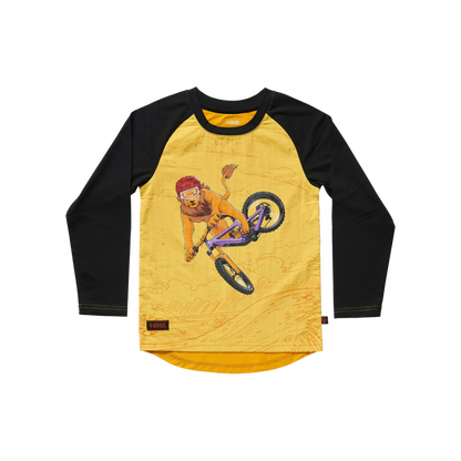 Kids Ride Shotgun Loose Lion Windproof Kids MTB Jersey-2 years-BRINK