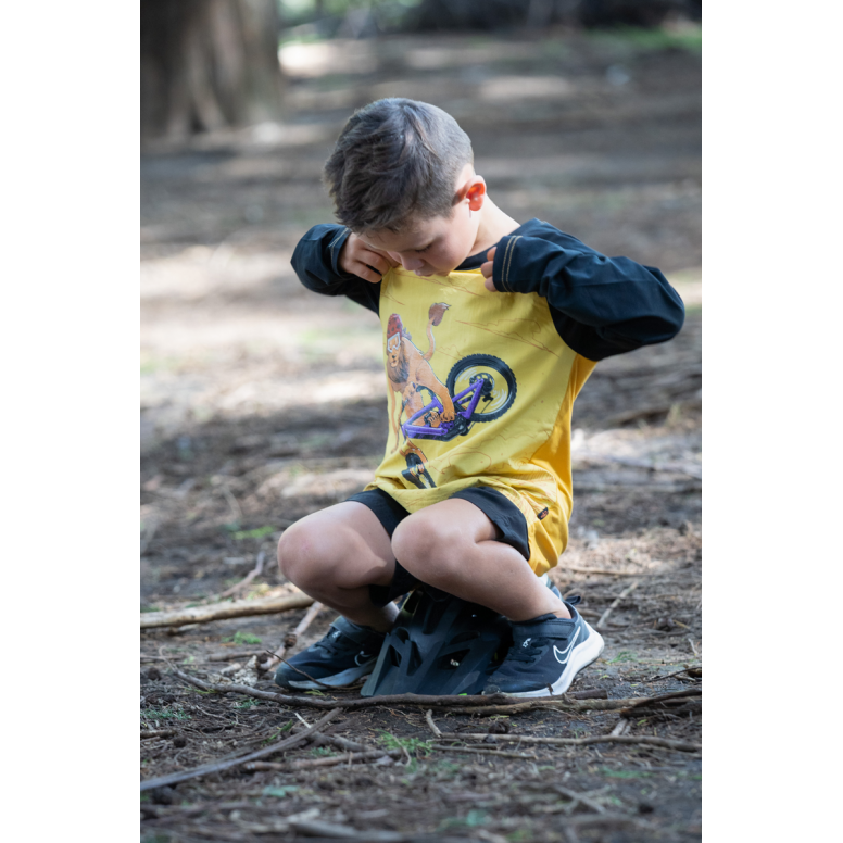 Kids Ride Shotgun Loose Lion Windproof Kids MTB Jersey-BRINK