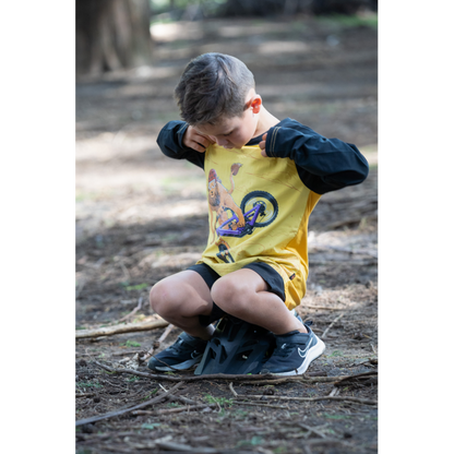 Kids Ride Shotgun Loose Lion Windproof Kids MTB Jersey-BRINK