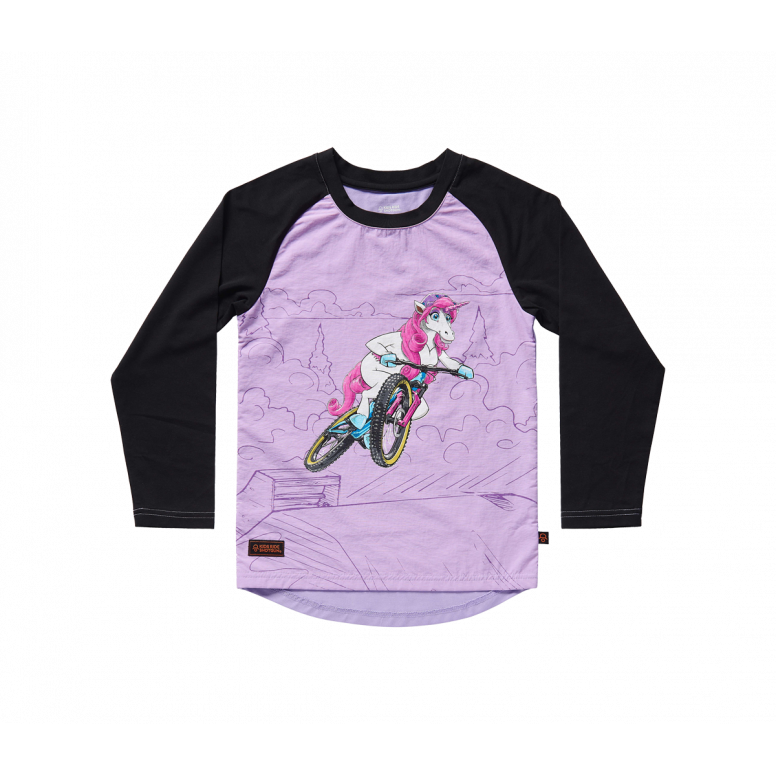 Kids Ride Shotgun Upshift Unicorn Windproof Kids MTB Jersey-BRINK