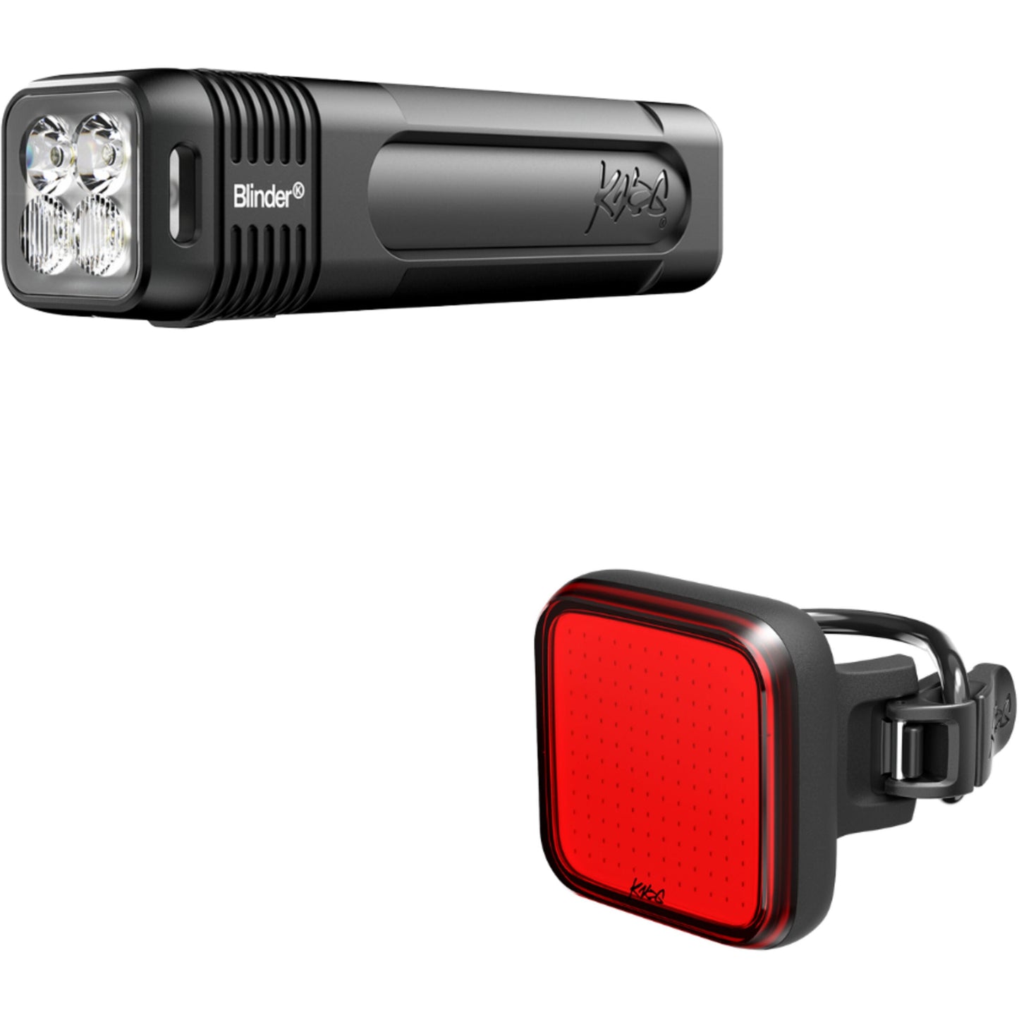 Knog Blinder Pro 1000 Front Light + Blinder Square Rear Light-BRINK