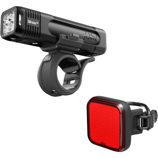 Knog Blinder Pro 700 Front Light + Blinder Square Rear Light-BRINK