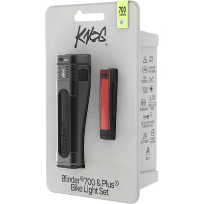 Knog Blinder Pro 700 Front Light + Plus Rear Light-BRINK