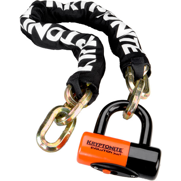 Kryptonite New York Chain and Disc Lock-12mm x 100cm-Sold Secure Gold-BRINK