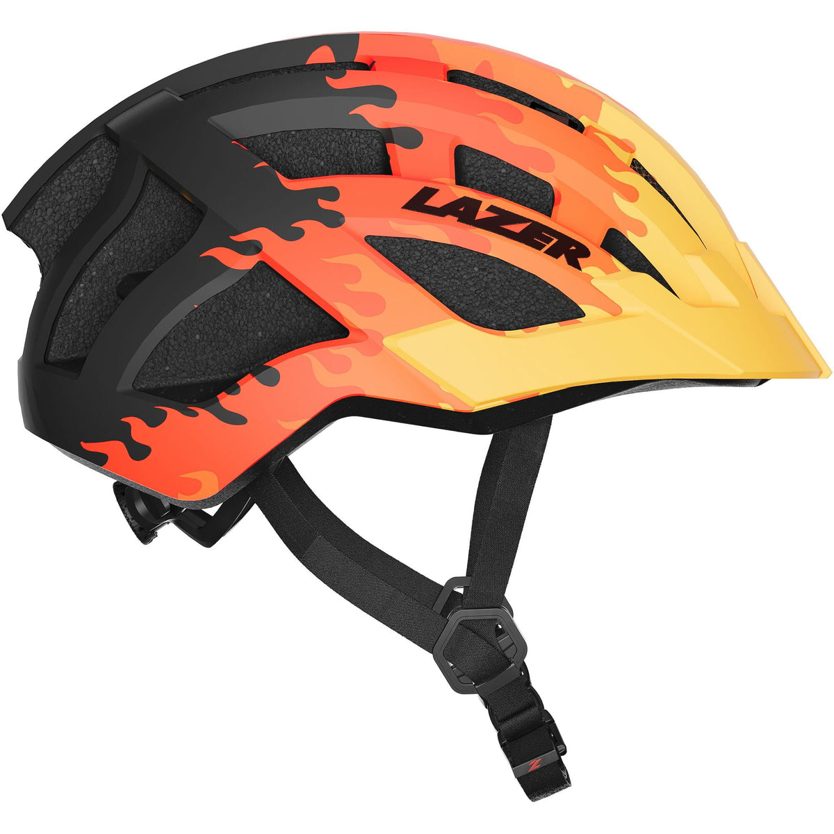 Lazer J2 Helmet-One Size-Red Flames-BRINK