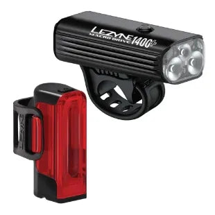 Lezyne Macro Drive 1400+ / Strip Drive Pro 400+ LED Light Pair