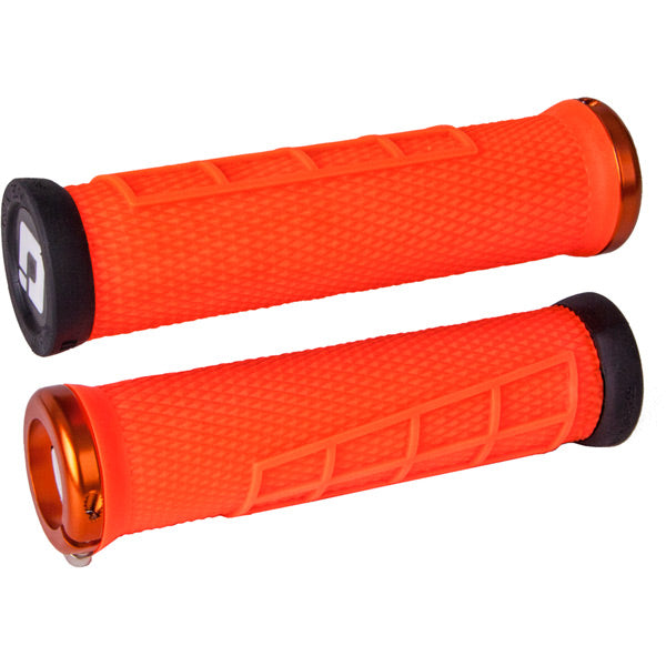 ODI Elite Flow Lock On Grips-130 mm-Orange-BRINK