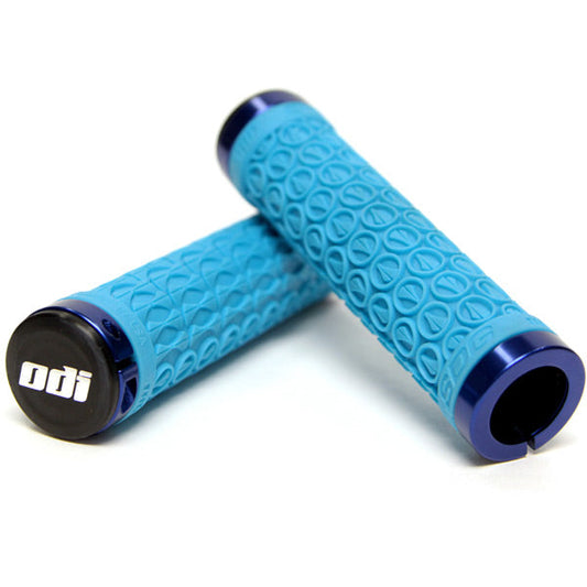 ODI SDG Lock On Grips-130 mm-Aqua / Black-BRINK