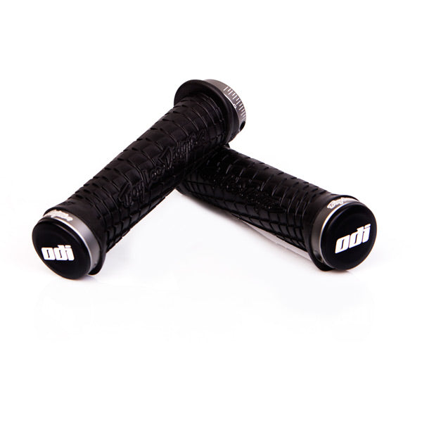 ODI Troy Lee Designs Lock On Grips-130 mm-Black / Grey-BRINK