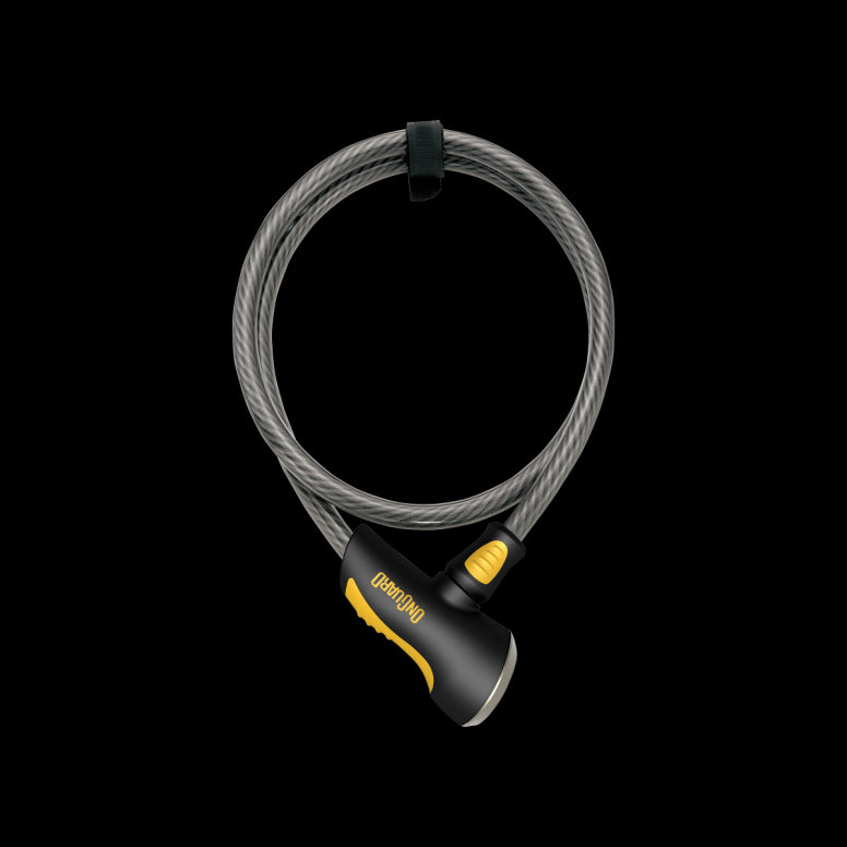 OnGuard Akita Cable Lock-12mm x 120cm-Black / Yellow-BRINK