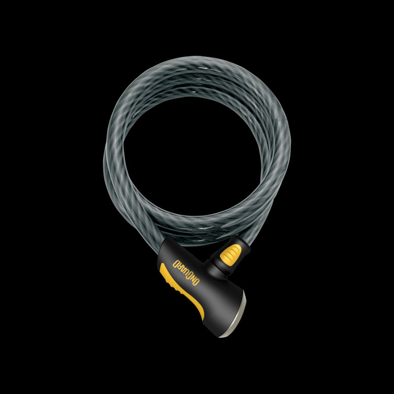 OnGuard Akita Cable Lock-20mm x 185cm-Black / Yellow-BRINK