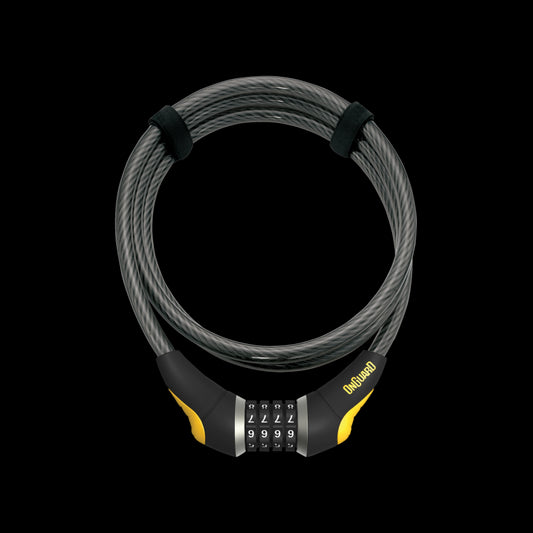 OnGuard Akita Combo Lock-10mm x 185cm-Black-BRINK