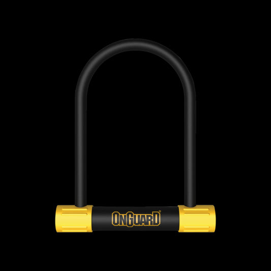 OnGuard Bulldog Lock-230mm-Black / Yellow-Silver-BRINK