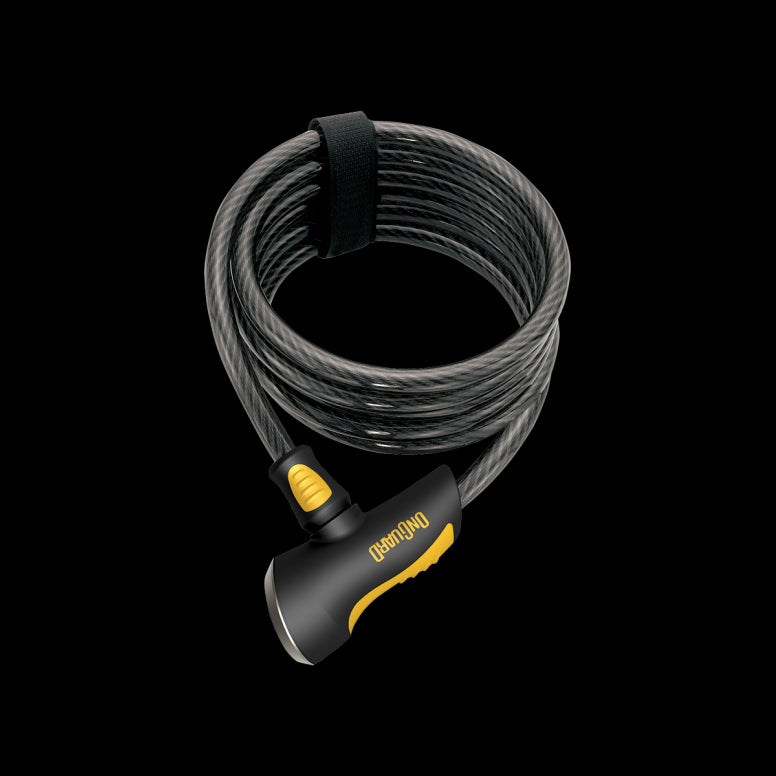 OnGuard Doberman Cable Lock 10mm-10mm x 185cm-Black / Yellow-BRINK