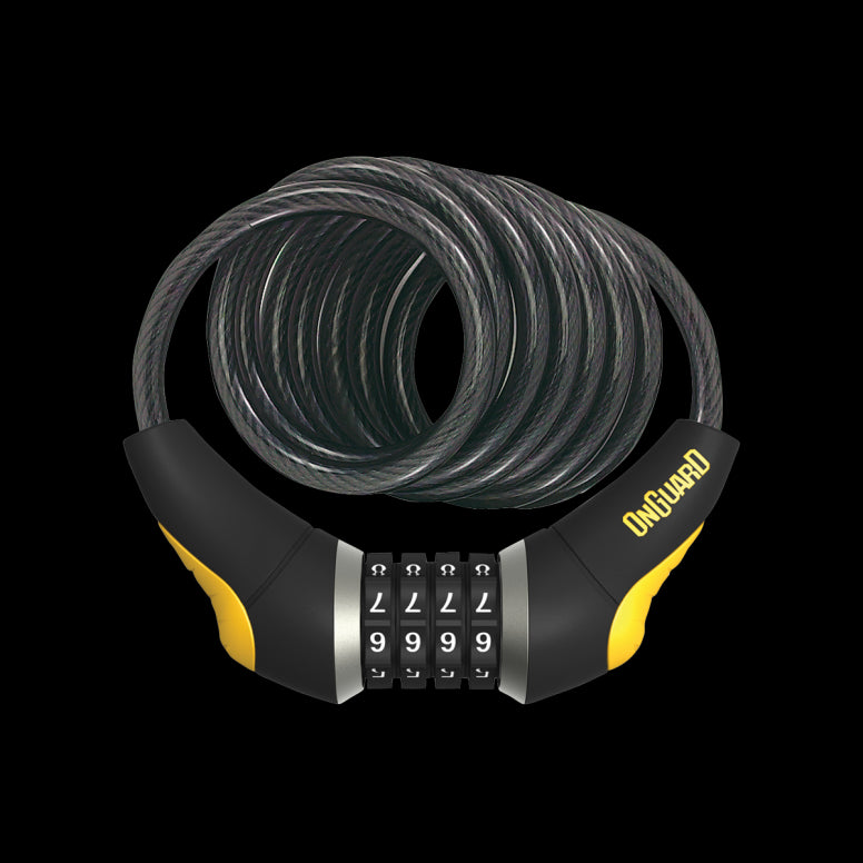 OnGuard Doberman Combo Cable Lock 10mm-10mm x 185cm-Black-BRINK