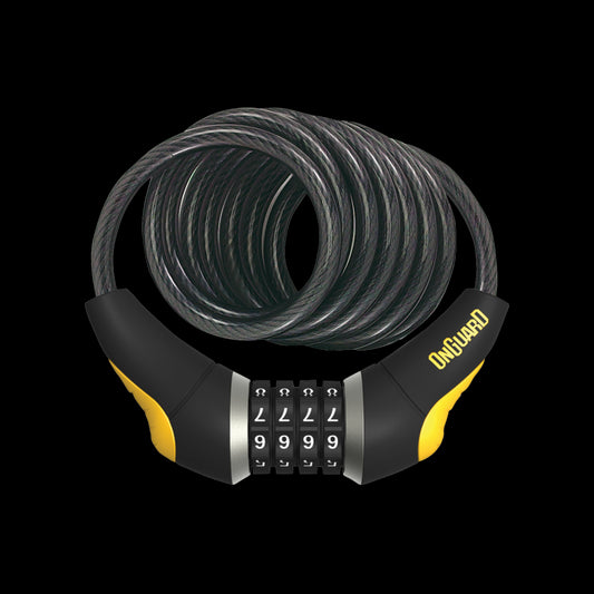 OnGuard Doberman Combo Cable Lock 10mm-10mm x 185cm-Black-BRINK