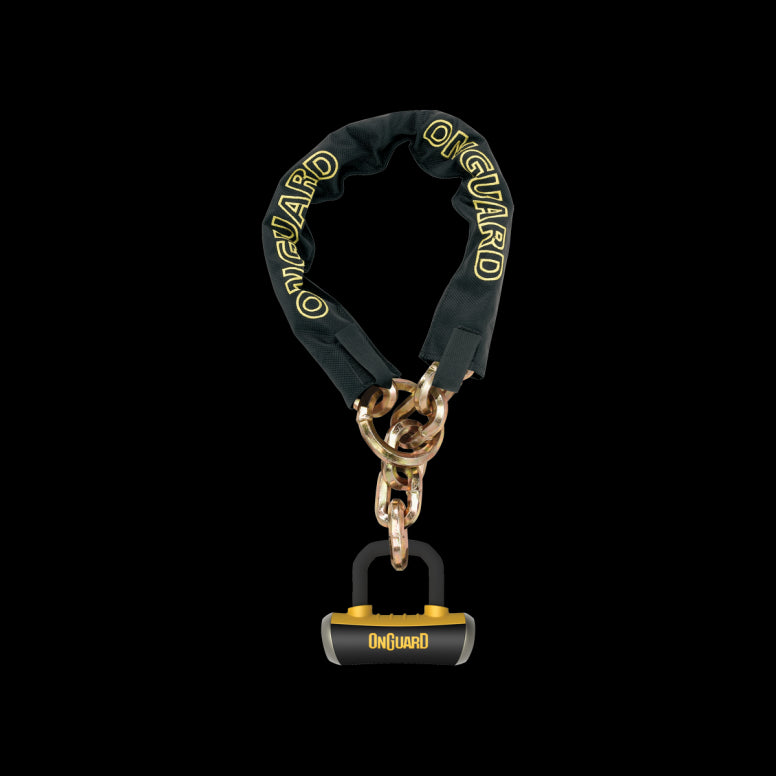 OnGuard Mastiff LP Chain Lock-130cm-Black / Yellow-Secured by Design - Gold-BRINK