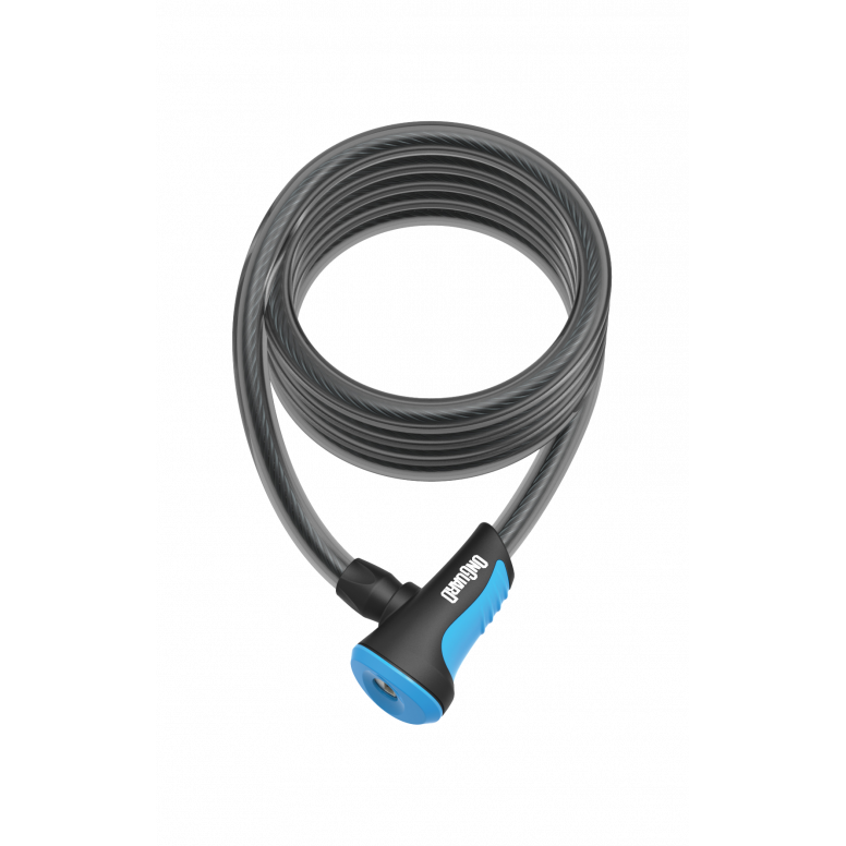 OnGuard Neon Coil Cable Lock-10mm-Blue-BRINK