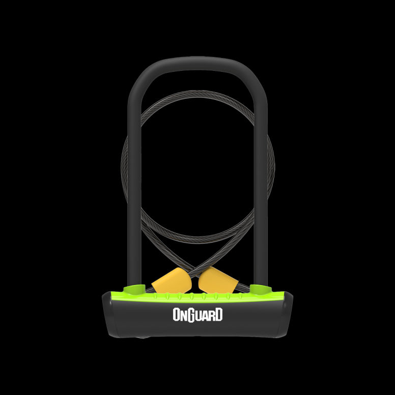 OnGuard Neon U-Lock + Cable-230mm-Green-BRINK