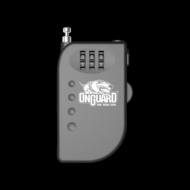 OnGuard Terrier Roller Combo Cable Lock-90cm-Black / Silver-BRINK