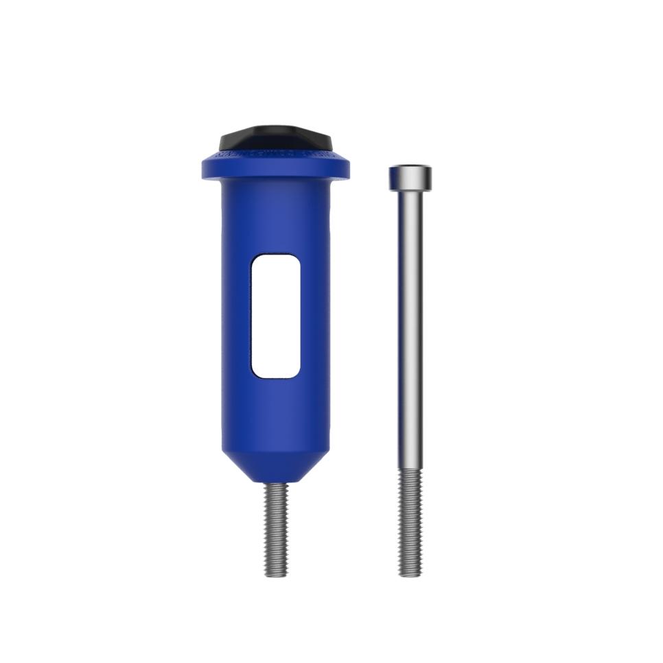 Blue OneUp EDC Lite tool carrier with installation bolt