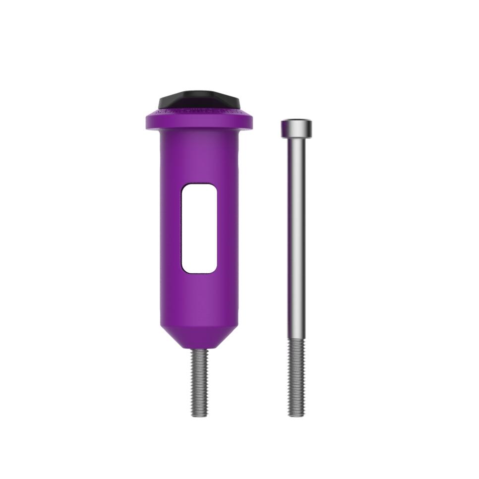 Purple OneUp EDC Lite tool carrier with installation bolt
