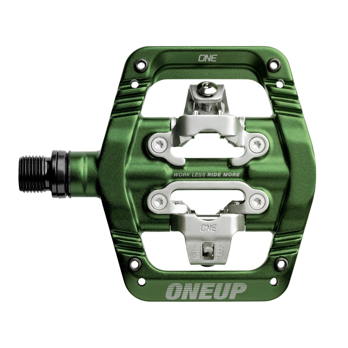 OneUp Clip Pedals, Dark Green, platform view