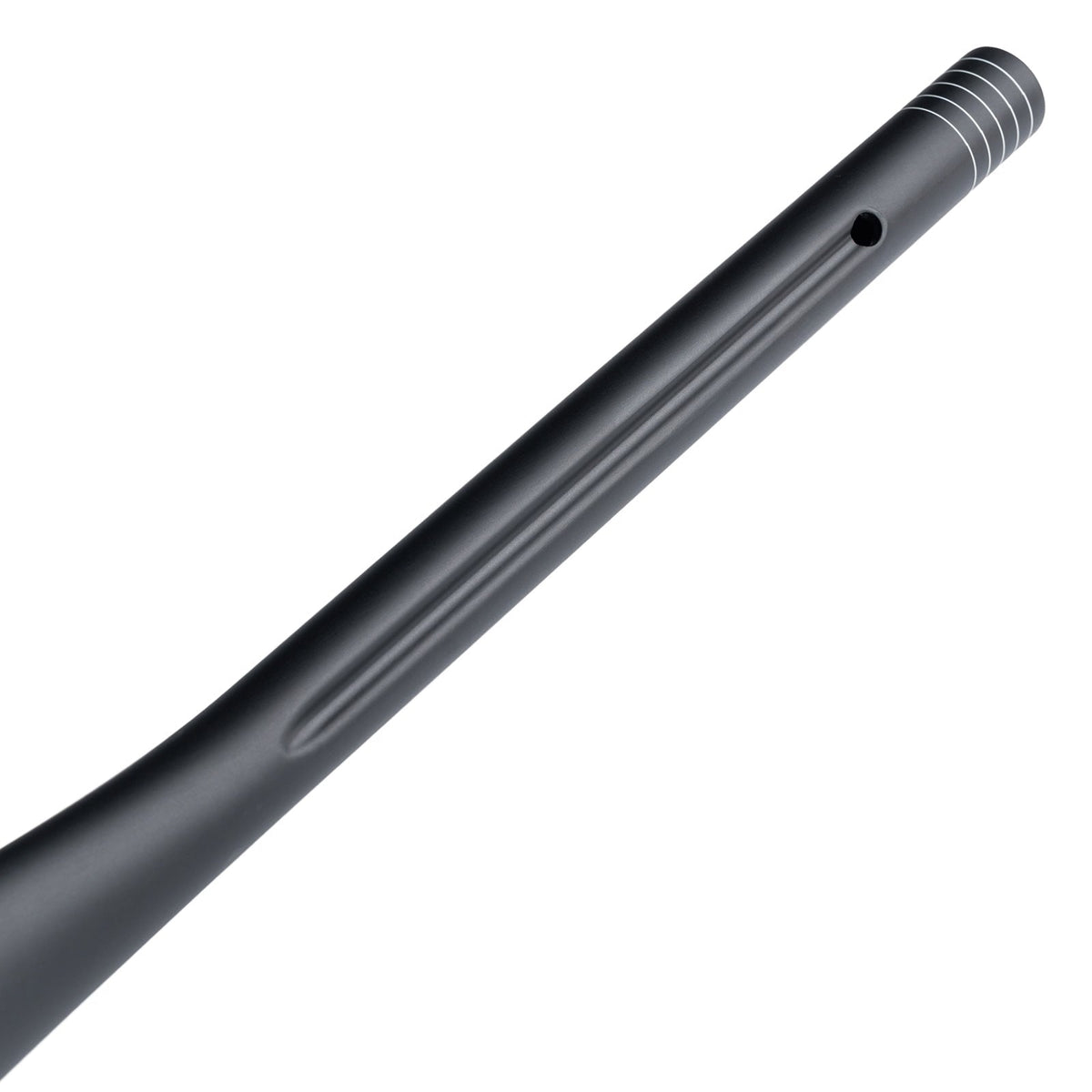 Integrated wiring channel and cable port in a OneUp Carbon E-Bar