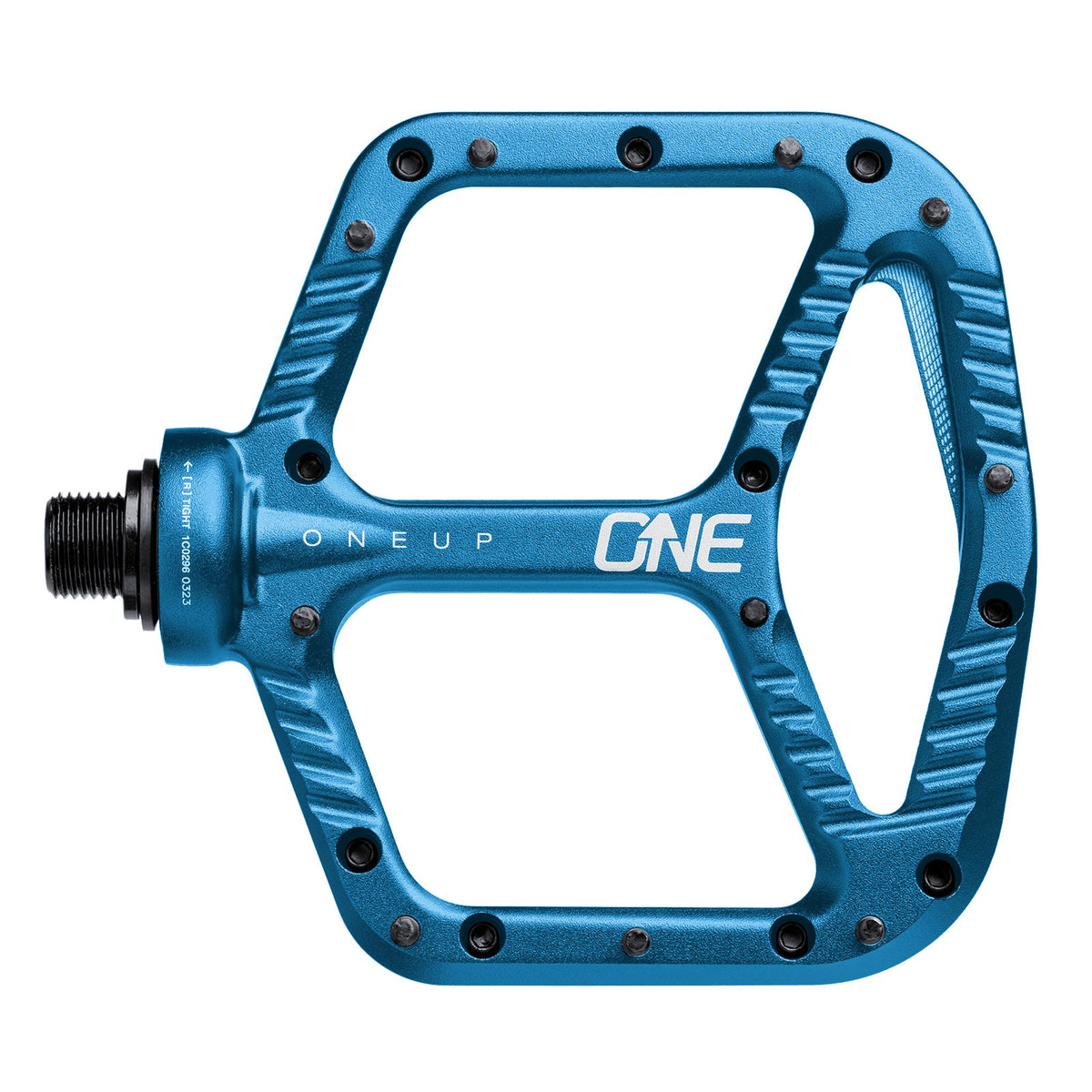 OneUp Aluminium Pedals, Blue, platform view