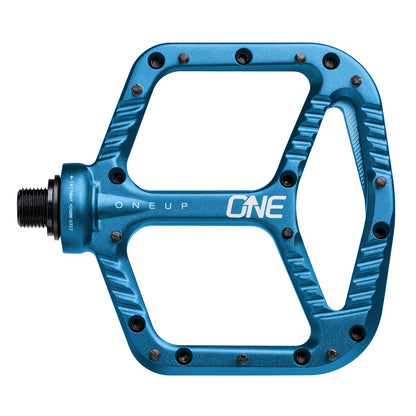 OneUp Aluminium Pedals, Blue, platform view