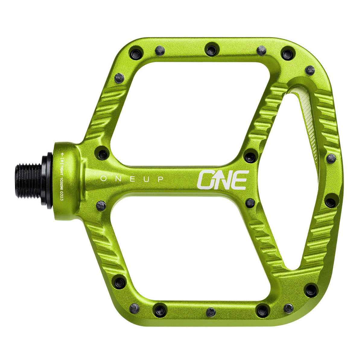 OneUp Aluminium Pedals, Green, platform view