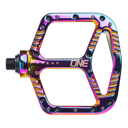 OneUp Aluminium Pedals, Oil Slick, platform view