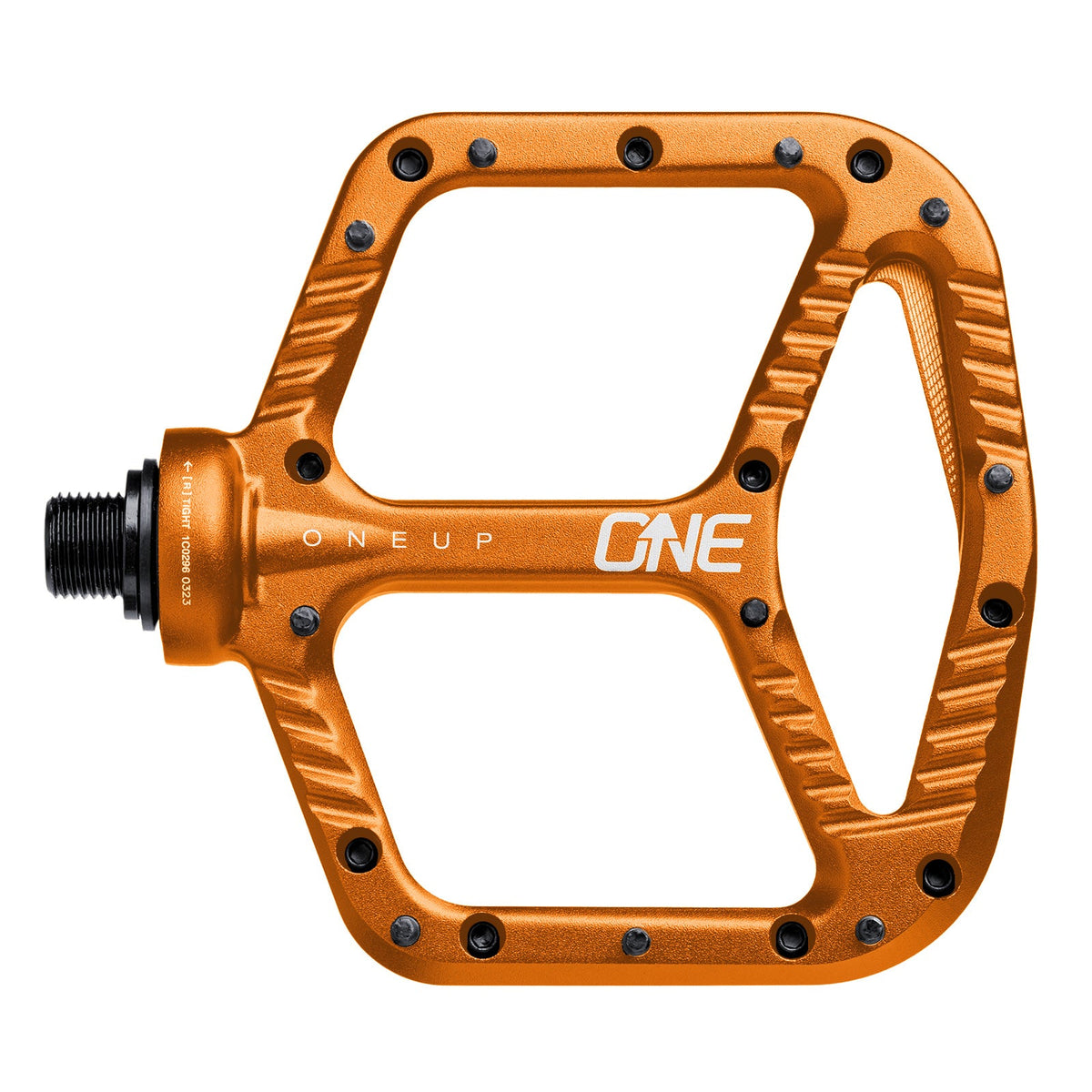 OneUp Aluminium Pedals, Orange, platform view
