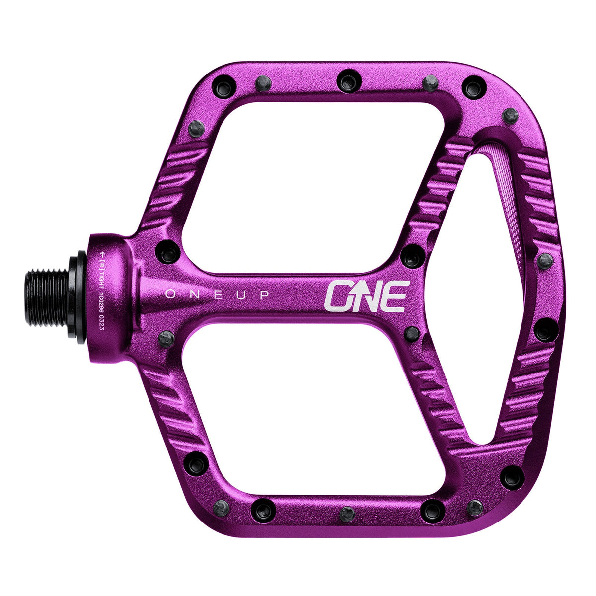 OneUp Aluminium Pedals, Purple, platform view