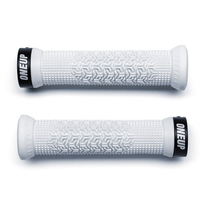 Pair of white Goldstone Grips, top view