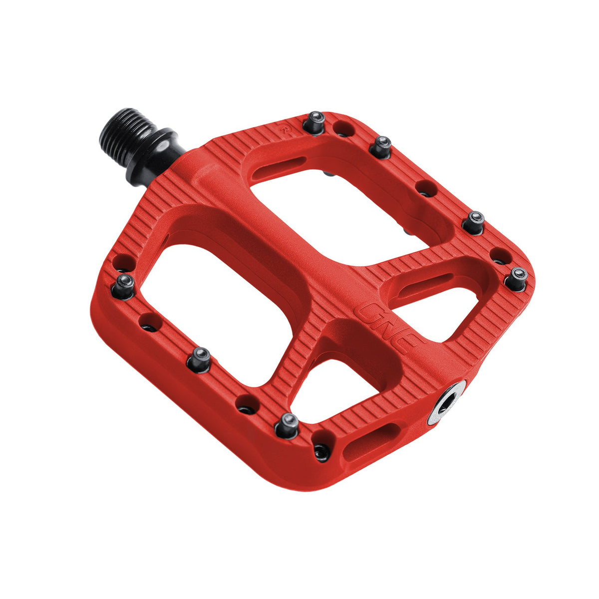 Red OneUp Small Composite Pedal with covered Friendly Pins