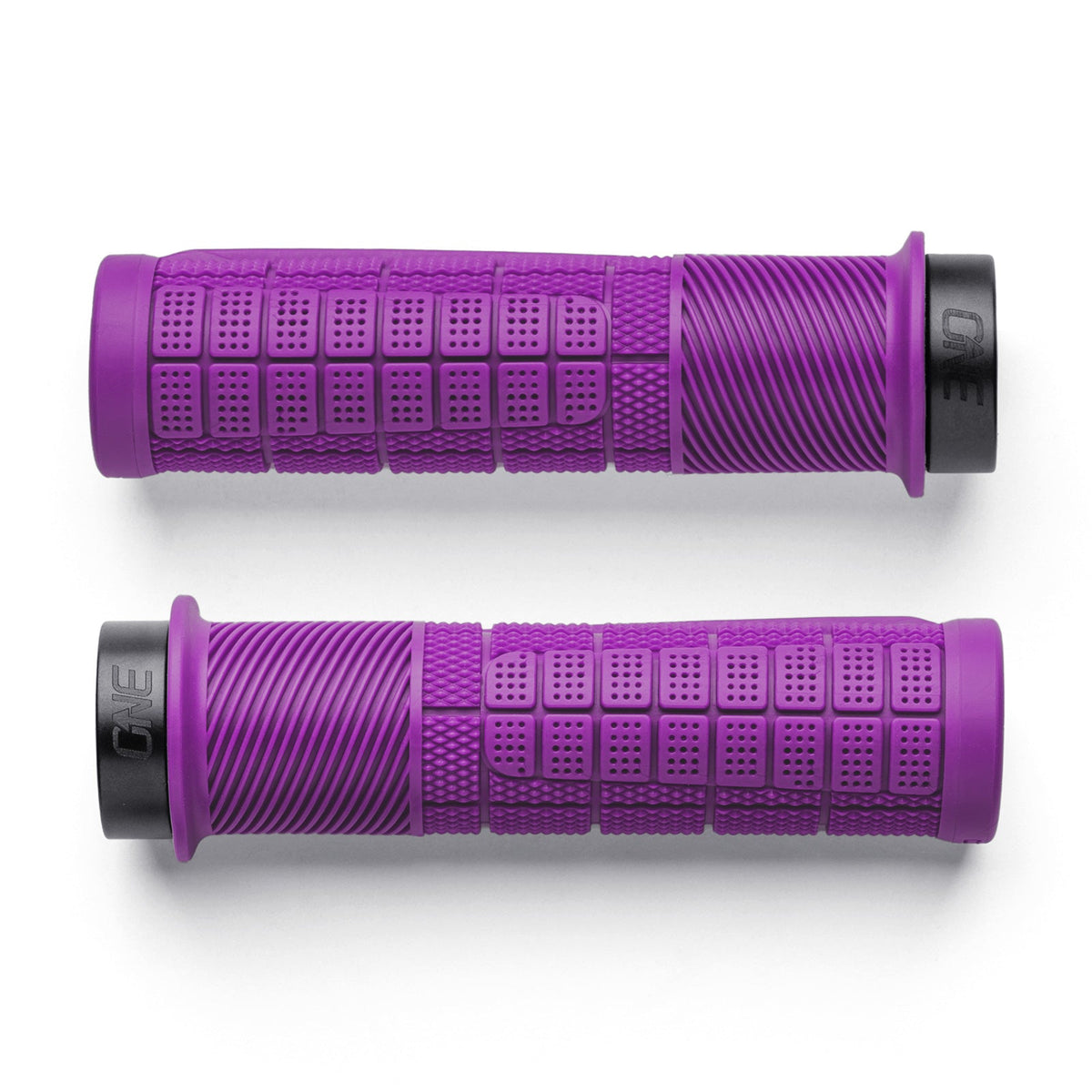 Pair of purple OneUp Thick Grips, top view