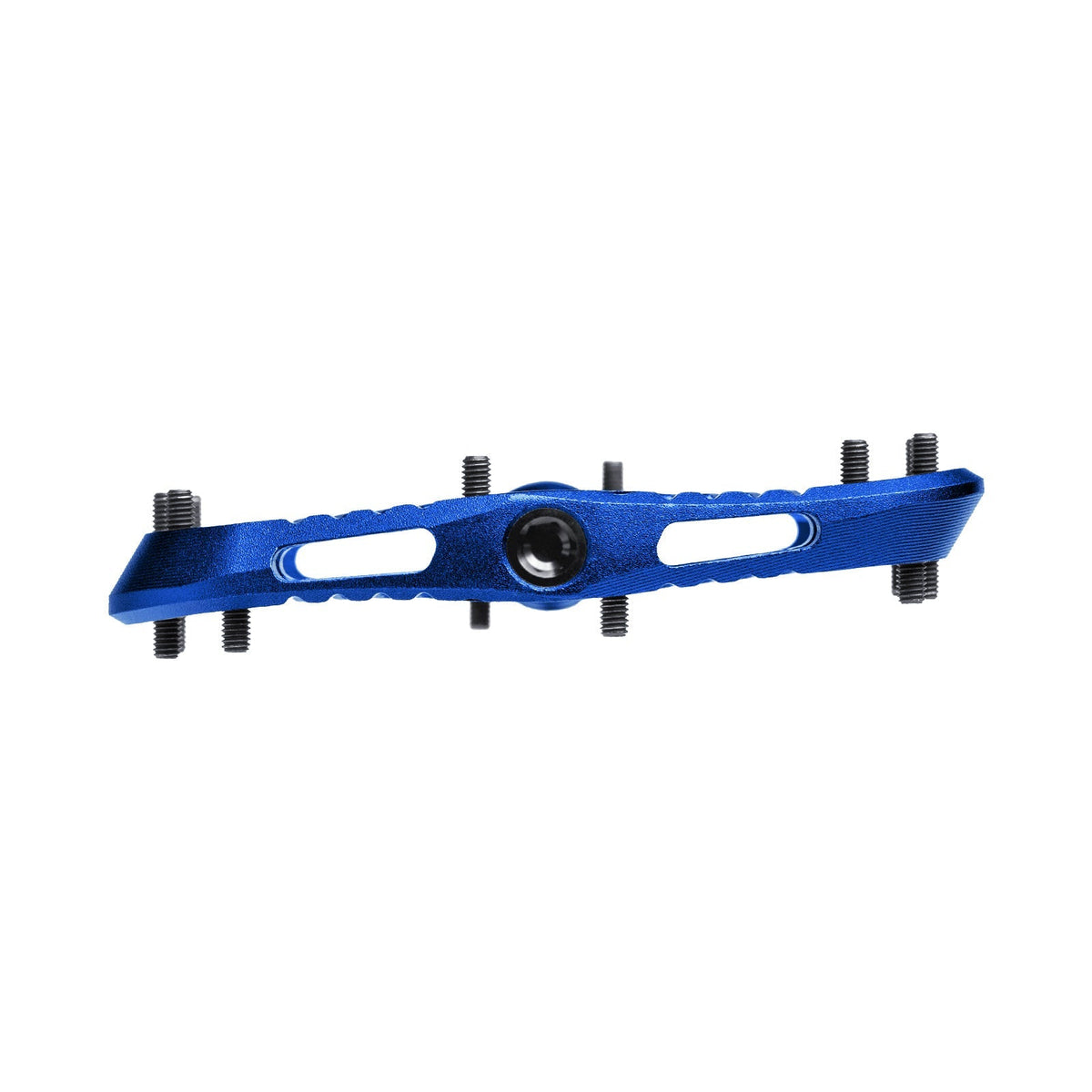 Side profile of a dark blue OneUp Wave pedal