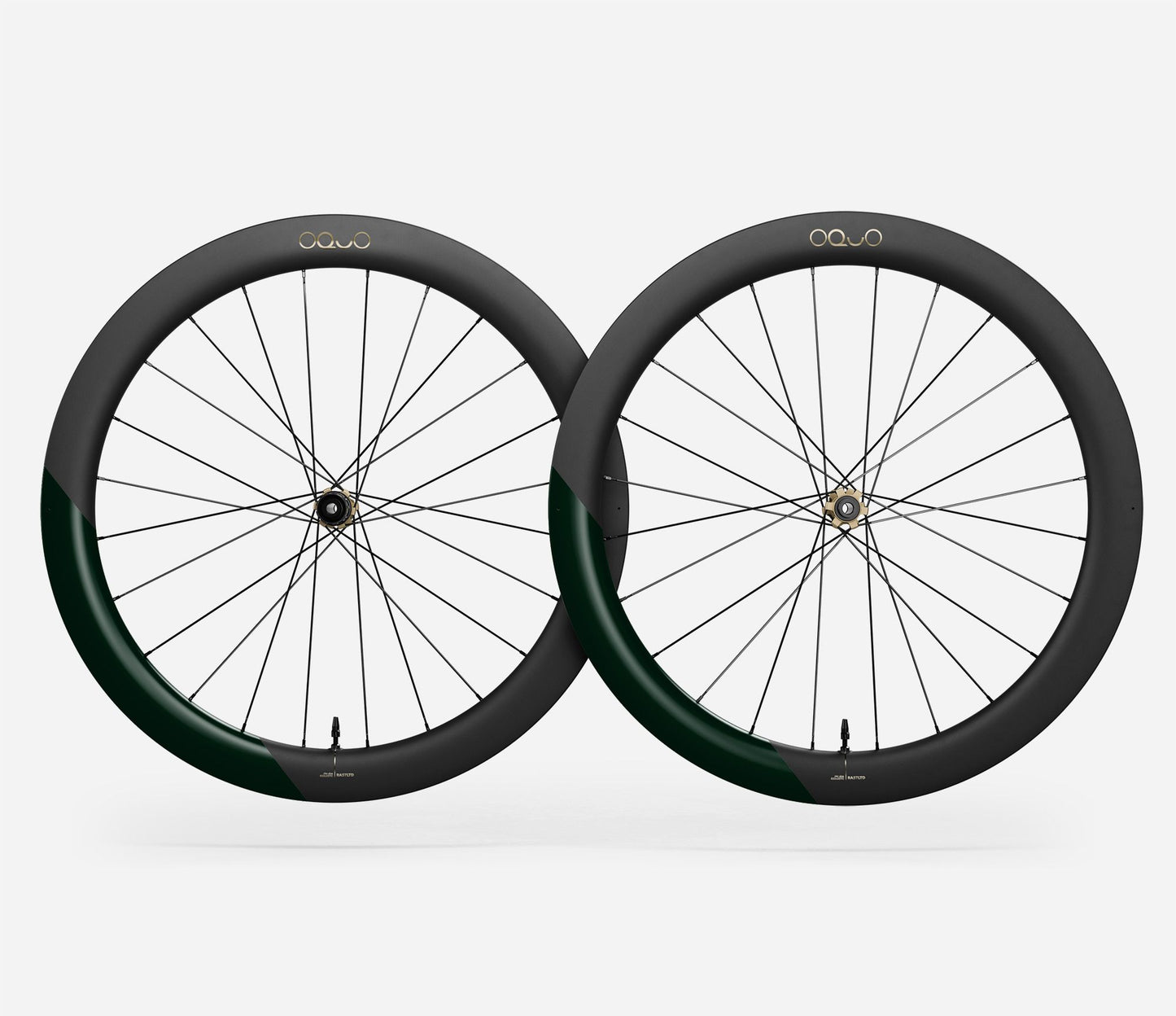 Oquo RA57 LTD Wheelset-700c-Metallic Dark Green Matt-Shimano HG-BRINK