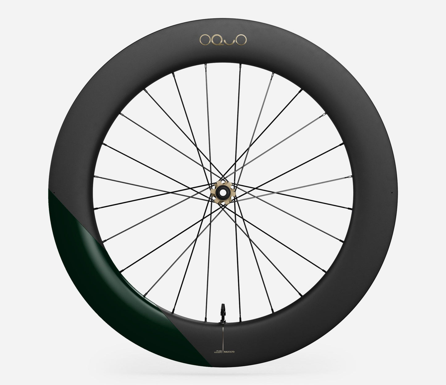 Oquo RA80 LTD Front Wheel-700c-Metallic Dark Green Matt-BRINK