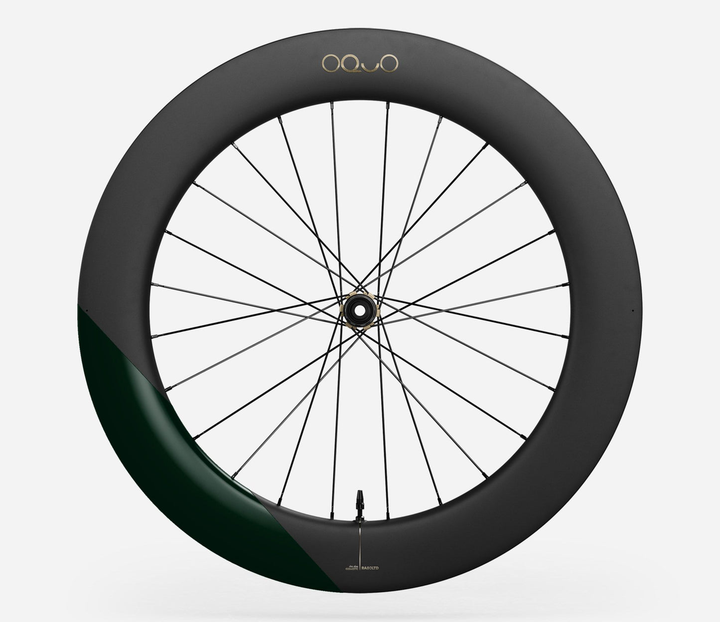 Oquo RA80 LTD Rear Wheel-700c-Metallic Dark Green Matt-Shimano HG-BRINK