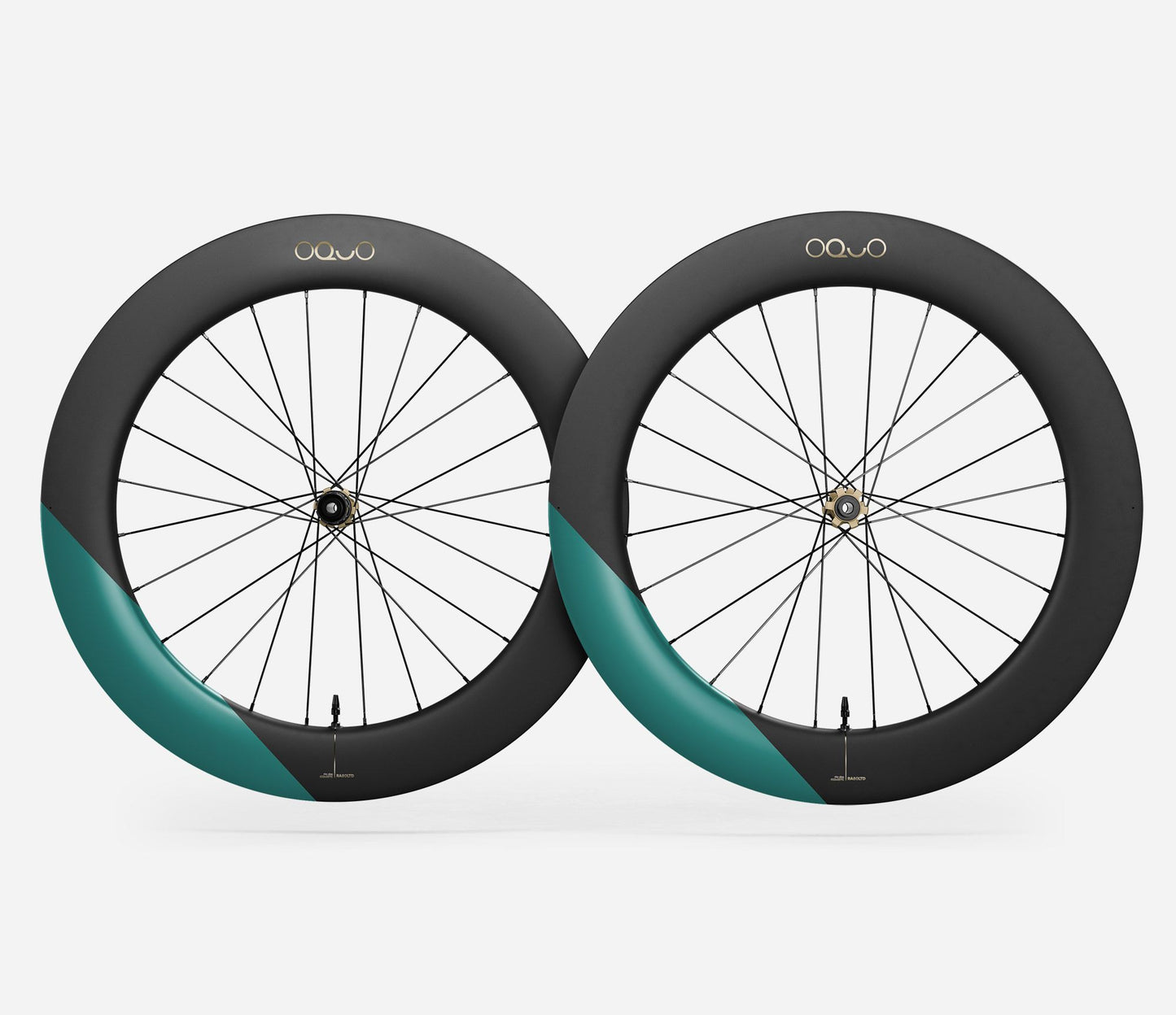 Oquo RA80 LTD Wheelset-700c-Metallic Jade Matt-Shimano HG-BRINK